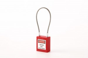 cable shackle safety padlock